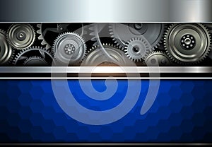 Background metallic with gears