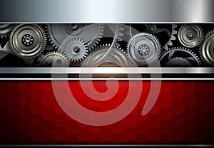 Background metallic with gears