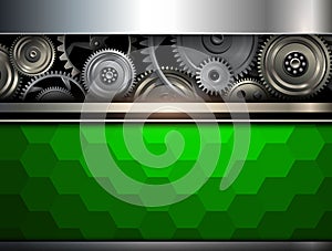 Background metallic with gears