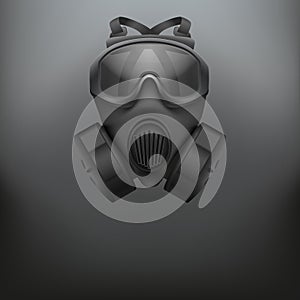 Background of Military black gasmask vector