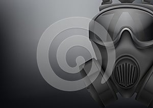 Background of Military black gasmask vector