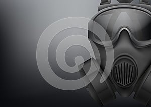 Background of Military black gasmask vector photo