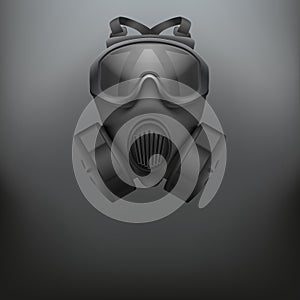 Background of Military black gasmask vector photo