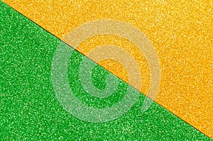 Background mixed glitter texture gold and green, abstract background isolated