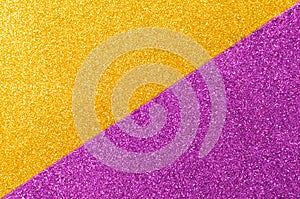 Background mixed glitter texture gold and purple, abstract background isolated
