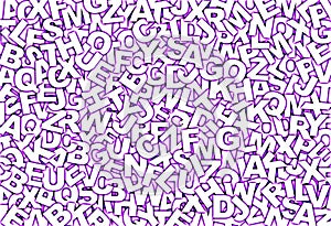 Background of mixed letters photo