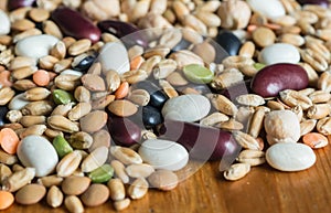 Background from mixtures of different grains photo