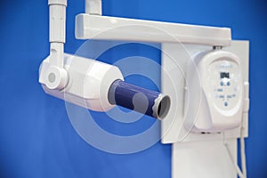 Background of modern dental x-ray equipment close up