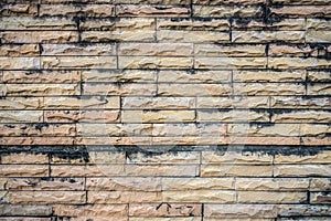 Background of Modern Slate stone Brick Wall Surfaced for design photo