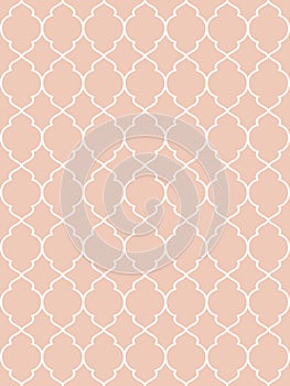 Background with a Moroccan motif in color of rose gold