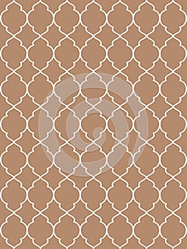 Background with a Moroccan motif in taupe color photo