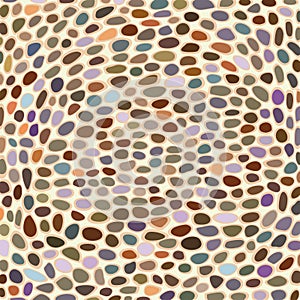 Background mosaic with multicolored marine or river pebble