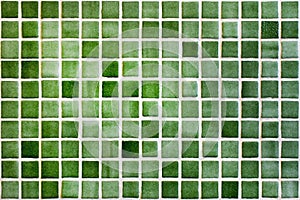 Background of mosaic tiles of green lime. Seamless texture