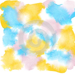 Background of multi-colored blurred watercolor spots