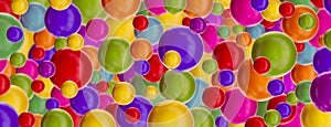 Background with multi-colored glossy balls