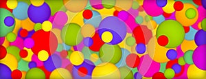 Background with multi-colored matte balls
