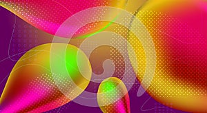 Background multicolored abstract vector holographic gradient 3D background with shapes and objects photo
