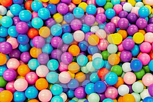 Background of multicolored balls. Children\'s play pool