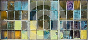 Background Of Multicolored Glass Panes