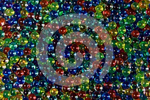 Background of multicolored hydrogel balls