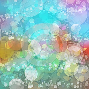 Background of multicolored vivid bubbles shadows