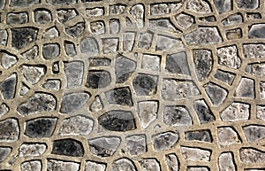 Background multiform stone wall textured rustic rocks