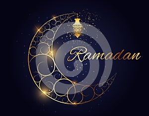 Background for Muslim Community Festival Ramadan Kareem. Eid Mubarak. Vector Illustration