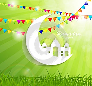 Background for Muslim Community Festival Vector