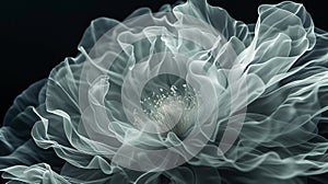 Background with Mystical Translucent Abstract Flower