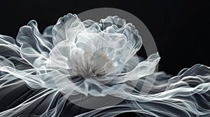 Background with Mystical Translucent Abstract Flower