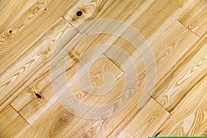 Background of natural ash parquet Board With a beautiful pattern of wood structure knots. Design backgrounds texture