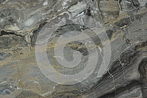 Background from a natural stone of gray-white color with a beautiful pattern is called Arabescato Orobico Grigio marble photo