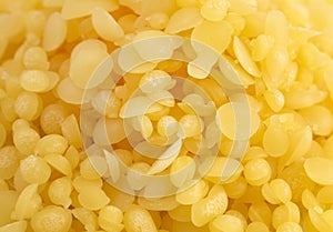 Background of Natural Yellow Beeswax Pearls