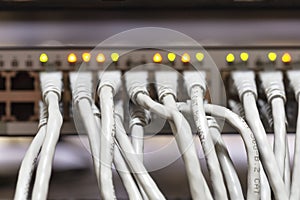 Background Network servers in data room Domestic Room