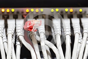 Background Network servers in data room Domestic Room