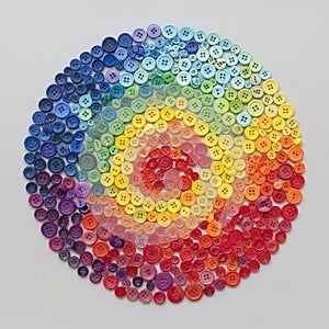 The background is a neutral gray enhancing the bright colors