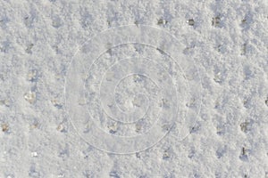Background a non-uniform snow surface