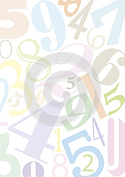 Background with numbers