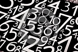Background of numbers. from zero to nine. Background with numbers. Numbers texture