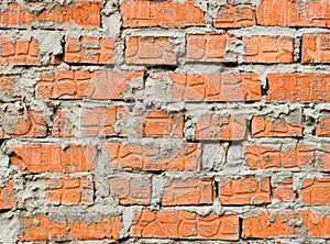 Background of an old brick red wall