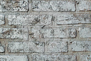 Background of brick wall texture painted silver paint