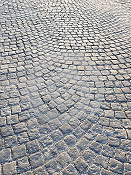 Background of old cobblestone street