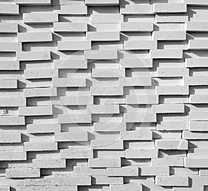 Background of old empty white brick wall