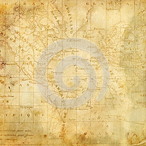 Background with the old map of the Americas photo