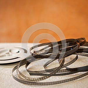 Background with old 8mm, vintage effect