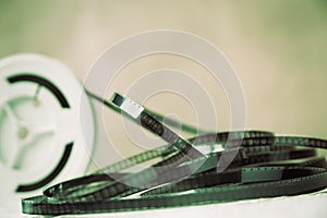 Background with old 8mm, vintage effect