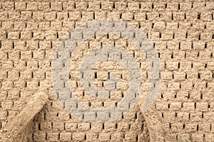 Background of an Old mud bricks wall