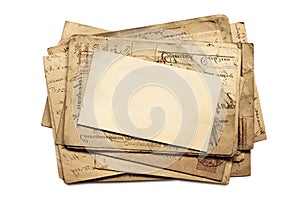 Background with old papers and letters