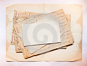 Background with old papers and letters