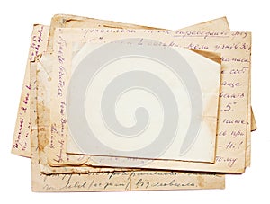 Background with old papers and letters